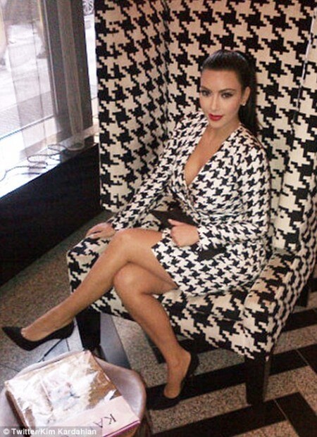 Kim Houndstooth Print Dress