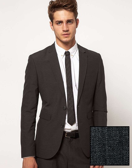 Slim Fit Suit Jacket in Charcoal