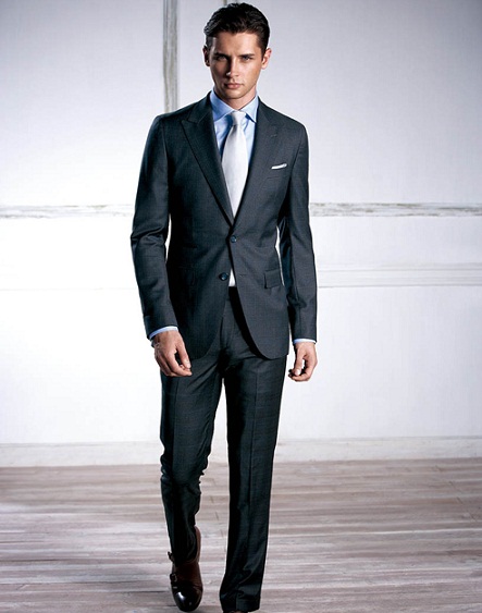 wear charcoal suit