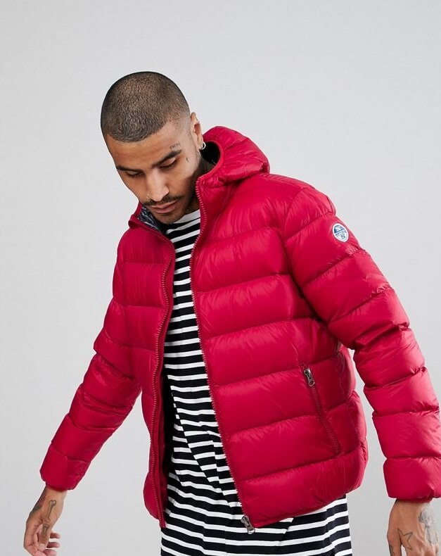 Red Sleeveless Puffer Jacket Men